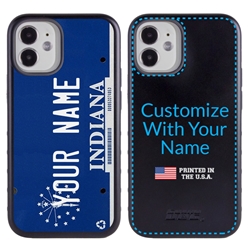 
Personalized License Plate Case for iPhone 12 Mini – Hybrid Indiana