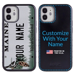 
Personalized License Plate Case for iPhone 12 Mini – Hybrid Maine