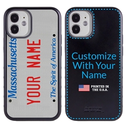 
Personalized License Plate Case for iPhone 12 Mini – Hybrid Massachusetts