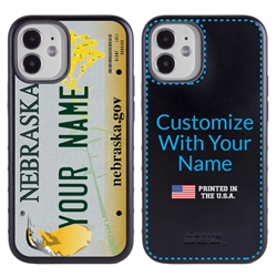 
Personalized License Plate Case for iPhone 12 Mini – Hybrid Nebraska