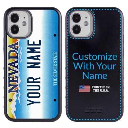 Personalized License Plate Case for iPhone 12 Mini – Hybrid Nevada
