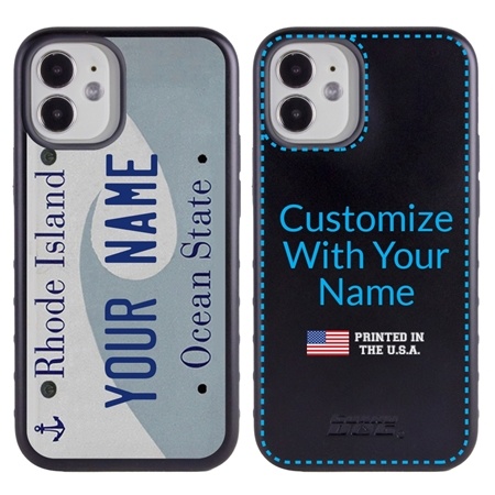 Personalized License Plate Case for iPhone 12 Mini – Hybrid Rhode Island
