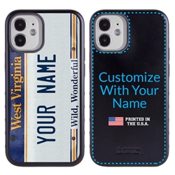 
Personalized License Plate Case for iPhone 12 Mini – Hybrid West Virginia