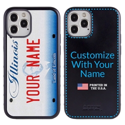 
Personalized License Plate Case for iPhone 12 Pro Max – Hybrid Illinois