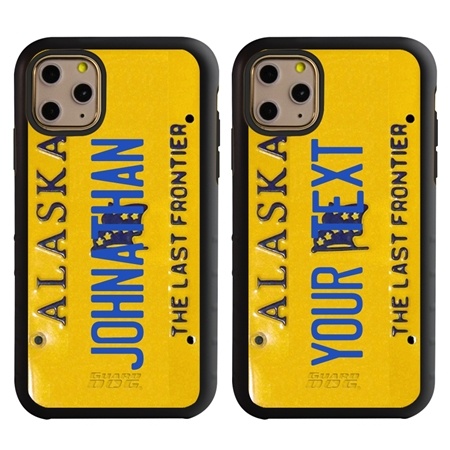 Personalized License Plate Case for iPhone 11 Pro – Hybrid Alaska
