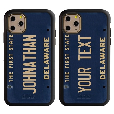 Personalized License Plate Case for iPhone 11 Pro – Hybrid Delaware
