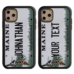
Personalized License Plate Case for iPhone 11 Pro – Hybrid Maine