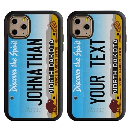 Personalized License Plate Case for iPhone 11 Pro – Hybrid North Dakota
