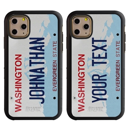 Personalized License Plate Case for iPhone 11 Pro – Hybrid Washington
