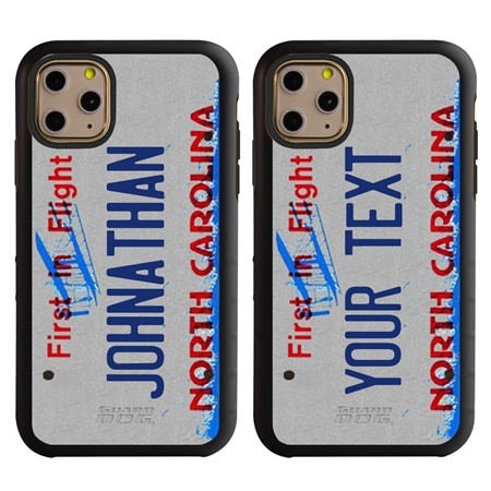 Personalized License Plate Case for iPhone 11 Pro Max – Hybrid North Carolina
