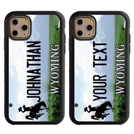 Personalized License Plate Case for iPhone 11 Pro Max – Hybrid Wyoming
