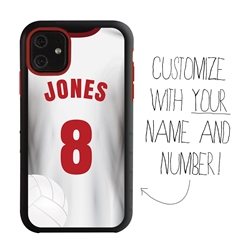 
Custom Volleyball Jersey Case for iPhone 11 - Hybrid (White Jersey)