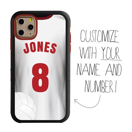 Custom Volleyball Jersey Case for iPhone 11 Pro - Hybrid (White Jersey)
