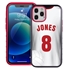 Custom Volleyball Jersey Case for iPhone 12 / 12 Pro - Hybrid (White Jersey)
