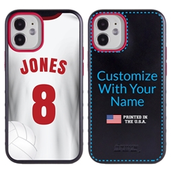 
Custom Volleyball Jersey Case for iPhone 12 Mini - Hybrid (White Jersey)