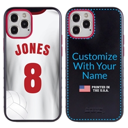 
Custom Volleyball Jersey Case for iPhone 12 Pro Max - Hybrid (White Jersey)