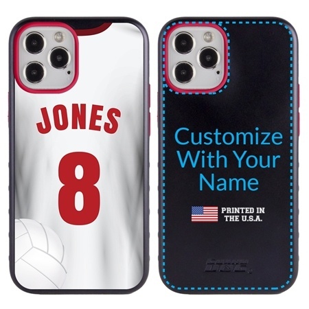 Custom Volleyball Jersey Case for iPhone 12 Pro Max - Hybrid (White Jersey)
