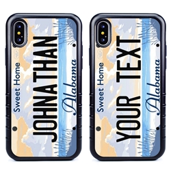 
Personalized License Plate Case for iPhone X / XS – Hybrid Alabama