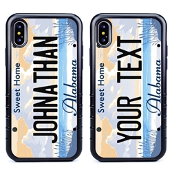 
Personalized License Plate Case for iPhone X / XS – Hybrid Alabama
