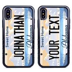 
Personalized License Plate Case for iPhone X / XS – Hybrid Alabama