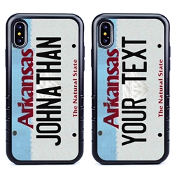 
Personalized License Plate Case for iPhone X / XS – Hybrid Arkansas