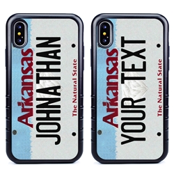 
Personalized License Plate Case for iPhone X / XS – Hybrid Arkansas