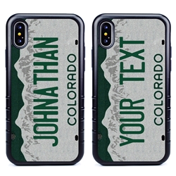 
Personalized License Plate Case for iPhone X / XS – Hybrid Colorado