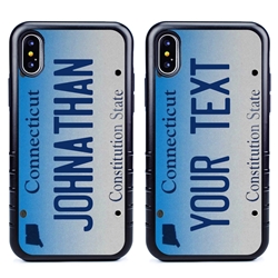 
Personalized License Plate Case for iPhone X / XS – Hybrid Connecticut