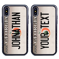 
Personalized License Plate Case for iPhone X / XS – Hybrid Georgia