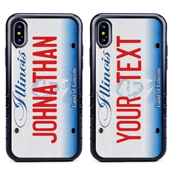 
Personalized License Plate Case for iPhone X / XS – Hybrid Illinois