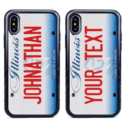 
Personalized License Plate Case for iPhone X / XS – Hybrid Illinois