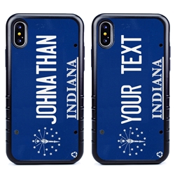 
Personalized License Plate Case for iPhone X / XS – Hybrid Indiana