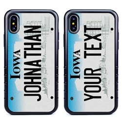 
Personalized License Plate Case for iPhone X / XS – Hybrid Iowa