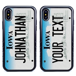 
Personalized License Plate Case for iPhone X / XS – Hybrid Iowa