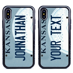 
Personalized License Plate Case for iPhone X / XS – Hybrid Kansas