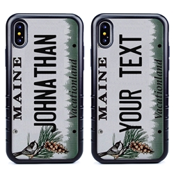 
Personalized License Plate Case for iPhone X / XS – Hybrid Maine