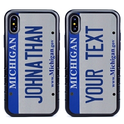 
Personalized License Plate Case for iPhone X / XS – Hybrid Michigan