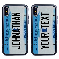 
Personalized License Plate Case for iPhone X / XS – Hybrid Minnesota