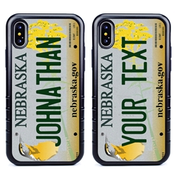 
Personalized License Plate Case for iPhone X / XS – Hybrid Nebraska