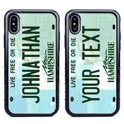 
Personalized License Plate Case for iPhone X / XS – Hybrid New Hampshire