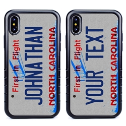 
Personalized License Plate Case for iPhone X / XS – Hybrid North Carolina