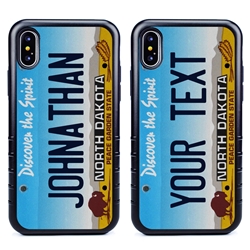 
Personalized License Plate Case for iPhone X / XS – Hybrid North Dakota