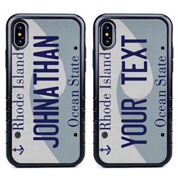 
Personalized License Plate Case for iPhone X / XS – Hybrid Rhode Island