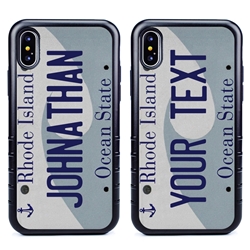 
Personalized License Plate Case for iPhone X / XS – Hybrid Rhode Island