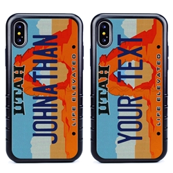 
Personalized License Plate Case for iPhone X / XS – Hybrid Utah