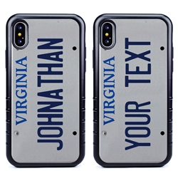 
Personalized License Plate Case for iPhone X / XS – Hybrid Virginia