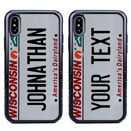 Personalized License Plate Case for iPhone X / XS – Hybrid Wisconsin
