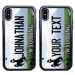 
Personalized License Plate Case for iPhone X / XS – Hybrid Wyoming