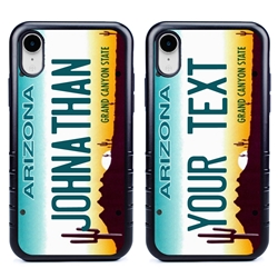 
Personalized License Plate Case for iPhone XR – Hybrid Arizona