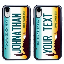 
Personalized License Plate Case for iPhone XR – Hybrid Arizona